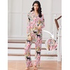 image:imageEkouaer Women Pajamas Set Long Sleeve Sleepwear Button Down Pjs Soft 2 Piece Loungewear with Long PantsPink Tiger