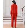 image:imageEkouaer Women Pajamas Set Long Sleeve Sleepwear Button Down Pjs Soft 2 Piece Loungewear with Long PantsRed