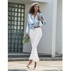 image:imageEkouaer Women Satin Pajamas Set Classic Button Down Long Pjs SetClear Blue 02