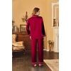 image:imageEkouaer Women Satin Pajamas Set Classic Button Down Long Pjs SetWine Red 02