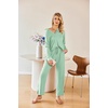 image:imageEkouaer Womens 2 Piece Matching Lounge Sets Fall Outfits 2025 Sweatsuit Waffle Knit Pajamas Sets Long Sleeve Sweater ClothesLight Green