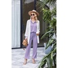 image:imageEkouaer Womens 2 Piece Matching Lounge Sets Fall Outfits 2025 Sweatsuit Waffle Knit Pajamas Sets Long Sleeve Sweater ClothesLilac