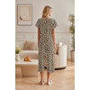 image:imageEkouaer Womens Cotton Pajamas Sets Short Sleeve Tops and Capri Pants Sleepwear Loungewear with PocketsBrown Leopard