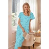 image:imageEkouaer Womens Cotton Pajamas Sets Short Sleeve Tops and Capri Pants Sleepwear Loungewear with PocketsButterfly