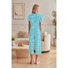 image:imageEkouaer Womens Cotton Pajamas Sets Short Sleeve Tops and Capri Pants Sleepwear Loungewear with PocketsButterfly