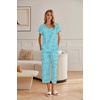 image:imageEkouaer Womens Cotton Pajamas Sets Short Sleeve Tops and Capri Pants Sleepwear Loungewear with PocketsButterfly