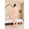 image:imageEkouaer Womens Fleece Pajama Sets Long Sleeve Button Down Twopiece Sleepwear Soft Lounge SetLight Pink
