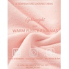 image:imageEkouaer Womens Fleece Pajama Sets Long Sleeve Button Down Twopiece Sleepwear Soft Lounge SetLight Pink
