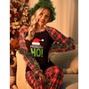 image:imageEkouaer Womens Pajama Set Christmas Pjs Long Sleeve Print Tops and Pajamas Pants Soft Sleepwear SetPat11red Ho