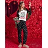 image:imageEkouaer Womens Pajama Set Christmas Pjs Long Sleeve Print Tops and Pajamas Pants Soft Sleepwear SetPat15santa