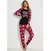 image:imageEkouaer Womens Pajama Set Christmas Pjs Long Sleeve Print Tops and Pajamas Pants Soft Sleepwear SetPat8red Plaid Snowflake