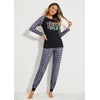 image:imageEkouaer Womens Pajama Set Christmas Pjs Long Sleeve Print Tops and Pajamas Pants Soft Sleepwear SetPat9green Plaid Snowflake