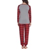 image:imageEkouaer Womens Pajama Set Christmas Pjs Long Sleeve Print Tops and Pajamas Pants Soft Sleepwear SetPattern5red Plaid Fawn