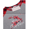 image:imageEkouaer Womens Pajama Set Christmas Pjs Long Sleeve Print Tops and Pajamas Pants Soft Sleepwear SetPattern5red Plaid Fawn