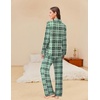 image:imageEkouaer Womens Pajama Sets Button Down Pjs Sets Soft Long Sleeve Sleepwear Button Up Loungewear with Pockets SXXLPink and Green Plaid