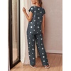 image:imageEkouaer Womens Pajama Sets Cap Sleeve Sleepwear Tops and Long Pants Comfy Pjs 2 Piece Lounge Set with Pockets SXXLDark Grey Stars