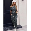 image:imageEkouaer Womens Pajama Sets Cap Sleeve Sleepwear Tops and Long Pants Comfy Pjs 2 Piece Lounge Set with Pockets SXXLDark Grey Stars