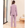 image:imageEkouaer Womens Pajama Sets Long Sleeve Ribbed Knit Lounge Set Button Down Soft 2 Piece Pjs With PocketsPink