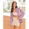 image:imageEkouaer Womens Pajama Sets Long Sleeve Ribbed Knit Lounge Set Button Down Soft 2 Piece Pjs With PocketsPink