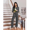 image:imageEkouaer Womens Pajama Sets Long Sleeve Sleepwear Soft Button Down Pjs 2 Piece Loungewear witn Pants SXXLDark Grey