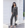 image:imageEkouaer Womens Pajama Sets Long Sleeve Sleepwear Soft Button Down Pjs 2 Piece Loungewear witn Pants SXXLDark Grey