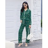 image:imageEkouaer Womens Pajama Sets Long Sleeve Sleepwear Soft Button Down Pjs 2 Piece Loungewear witn Pants SXXLGreen Elk