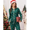 image:imageEkouaer Womens Pajama Sets Long Sleeve Sleepwear Soft Button Down Pjs 2 Piece Loungewear witn Pants SXXLGreen Elk