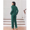 image:imageEkouaer Womens Pajama Sets Long Sleeve Sleepwear Soft Button Down Pjs 2 Piece Loungewear witn Pants SXXLGreen Elk