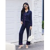 image:imageEkouaer Womens Pajama Sets Long Sleeve Sleepwear Soft Button Down Pjs 2 Piece Loungewear witn Pants SXXLNavy