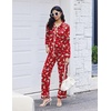 image:imageEkouaer Womens Pajama Sets Long Sleeve Sleepwear Soft Button Down Pjs 2 Piece Loungewear witn Pants SXXLRed Santa
