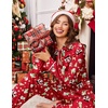 image:imageEkouaer Womens Pajama Sets Long Sleeve Sleepwear Soft Button Down Pjs 2 Piece Loungewear witn Pants SXXLRed Santa