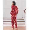 image:imageEkouaer Womens Pajama Sets Long Sleeve Sleepwear Soft Button Down Pjs 2 Piece Loungewear witn Pants SXXLRed Santa