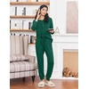 image:imageEkouaer Womens Pajamas Long Sleeve Jogger Sets Comfy Pjs Soft Loungewear 2 Piece Lounge Sets with Pockets SXXLDark Green
