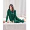 image:imageEkouaer Womens Pajamas Long Sleeve Jogger Sets Comfy Pjs Soft Loungewear 2 Piece Lounge Sets with Pockets SXXLDark Green