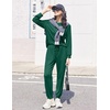 image:imageEkouaer Womens Pajamas Long Sleeve Jogger Sets Comfy Pjs Soft Loungewear 2 Piece Lounge Sets with Pockets SXXLDark Green