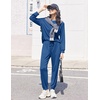 image:imageEkouaer Womens Pajamas Long Sleeve Jogger Sets Comfy Pjs Soft Loungewear 2 Piece Lounge Sets with Pockets SXXLNavy