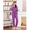image:imageEkouaer Womens Pajamas Long Sleeve Jogger Sets Comfy Pjs Soft Loungewear 2 Piece Lounge Sets with Pockets SXXLPurple