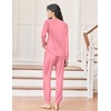 image:imageEkouaer Womens Pajamas Long Sleeve Jogger Sets Comfy Pjs Soft Loungewear 2 Piece Lounge Sets with Pockets SXXLRose