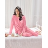 image:imageEkouaer Womens Pajamas Long Sleeve Jogger Sets Comfy Pjs Soft Loungewear 2 Piece Lounge Sets with Pockets SXXLRose