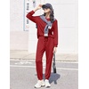 image:imageEkouaer Womens Pajamas Long Sleeve Jogger Sets Comfy Pjs Soft Loungewear 2 Piece Lounge Sets with Pockets SXXLWine Red