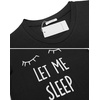 image:imageEkouaer Womens Pajamas Set 2 Piece Lounge Pj Set Short Sleeve Sleepwear Tops with Joggers Pants Loungewear Print NightwearBlack 2