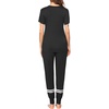 image:imageEkouaer Womens Pajamas Set 2 Piece Lounge Pj Set Short Sleeve Sleepwear Tops with Joggers Pants Loungewear Print NightwearBlack 2