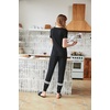 image:imageEkouaer Womens Pajamas Set 2 Piece Lounge Pj Set Short Sleeve Sleepwear Tops with Joggers Pants Loungewear Print NightwearBlack