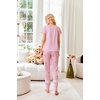 image:imageEkouaer Womens Pajamas Set 2 Piece Lounge Pj Set Short Sleeve Sleepwear Tops with Joggers Pants Loungewear Print NightwearBlue Teddy