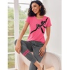 image:imageEkouaer Womens Pajamas Set 2 Piece Lounge Pj Set Short Sleeve Sleepwear Tops with Joggers Pants Loungewear Print NightwearButterfly