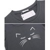 image:imageEkouaer Womens Pajamas Set 2 Piece Lounge Pj Set Short Sleeve Sleepwear Tops with Joggers Pants Loungewear Print NightwearDeep Grey