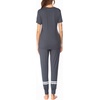 image:imageEkouaer Womens Pajamas Set 2 Piece Lounge Pj Set Short Sleeve Sleepwear Tops with Joggers Pants Loungewear Print NightwearDeep Grey