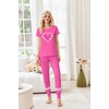 image:imageEkouaer Womens Pajamas Set 2 Piece Lounge Pj Set Short Sleeve Sleepwear Tops with Joggers Pants Loungewear Print NightwearHot Leopard Print