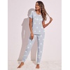 image:imageEkouaer Womens Pajamas Set 2 Piece Lounge Pj Set Short Sleeve Sleepwear Tops with Joggers Pants Loungewear Print NightwearPattern4