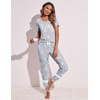image:imageEkouaer Womens Pajamas Set 2 Piece Lounge Pj Set Short Sleeve Sleepwear Tops with Joggers Pants Loungewear Print NightwearPattern4